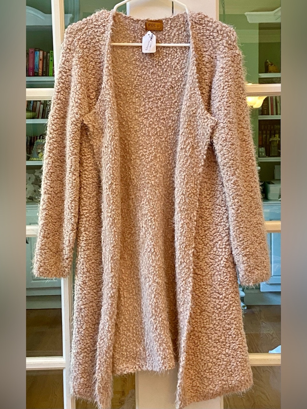 NWT POL Mauve Blush Mohair Texture Cardigan Size Medium